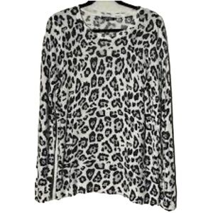 Jeanne Pierre leopard print sweater size medium